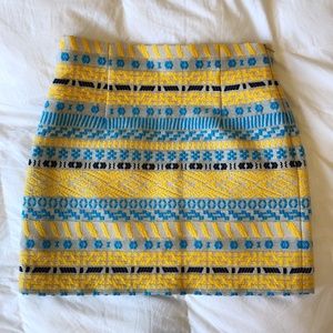 ZARA Patterned High Waisted Mini Skirt